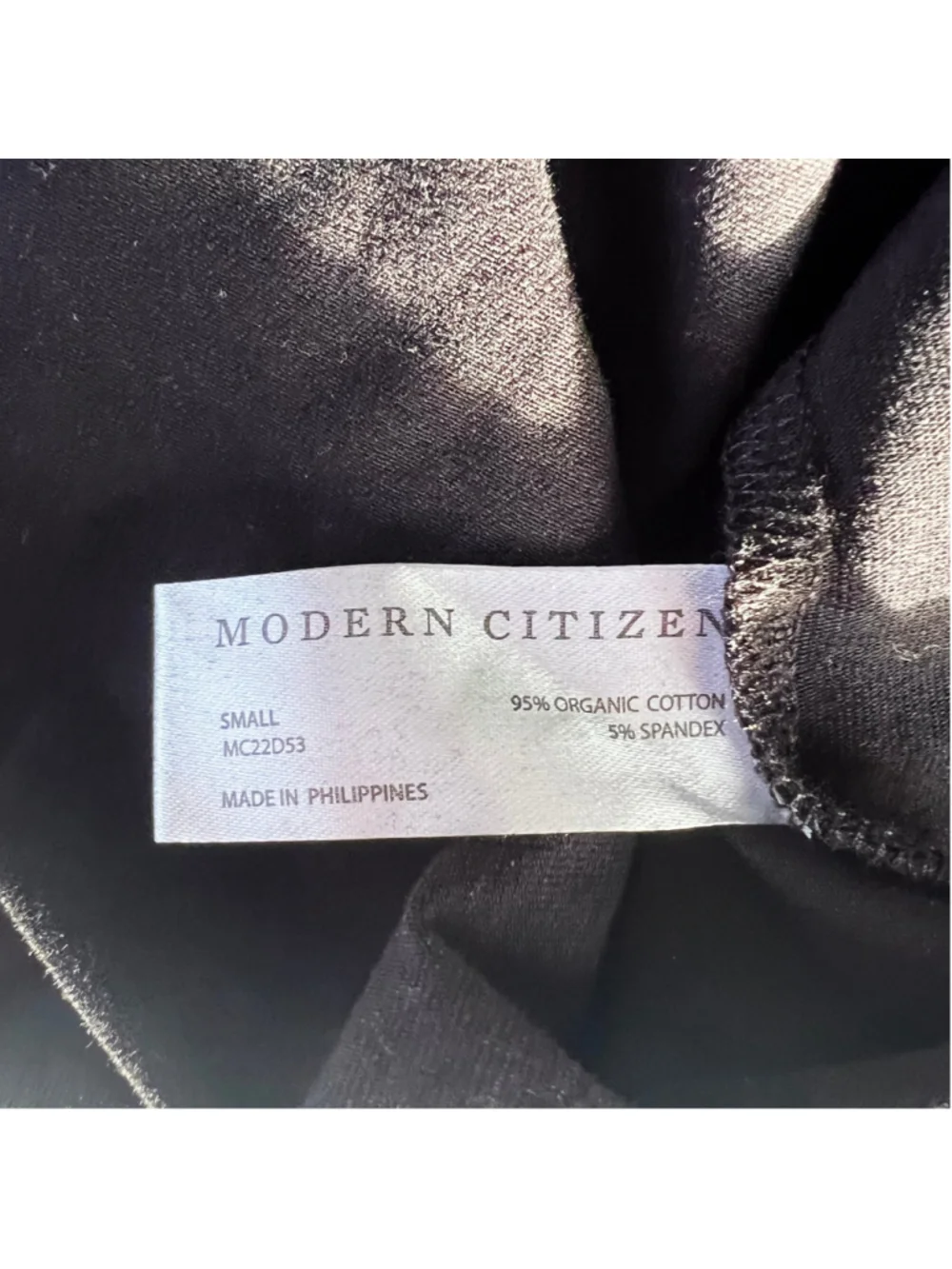 Modern Citizen Black Fei Tie Front Dress Sz S Black Organic Cotton Midi Capsule